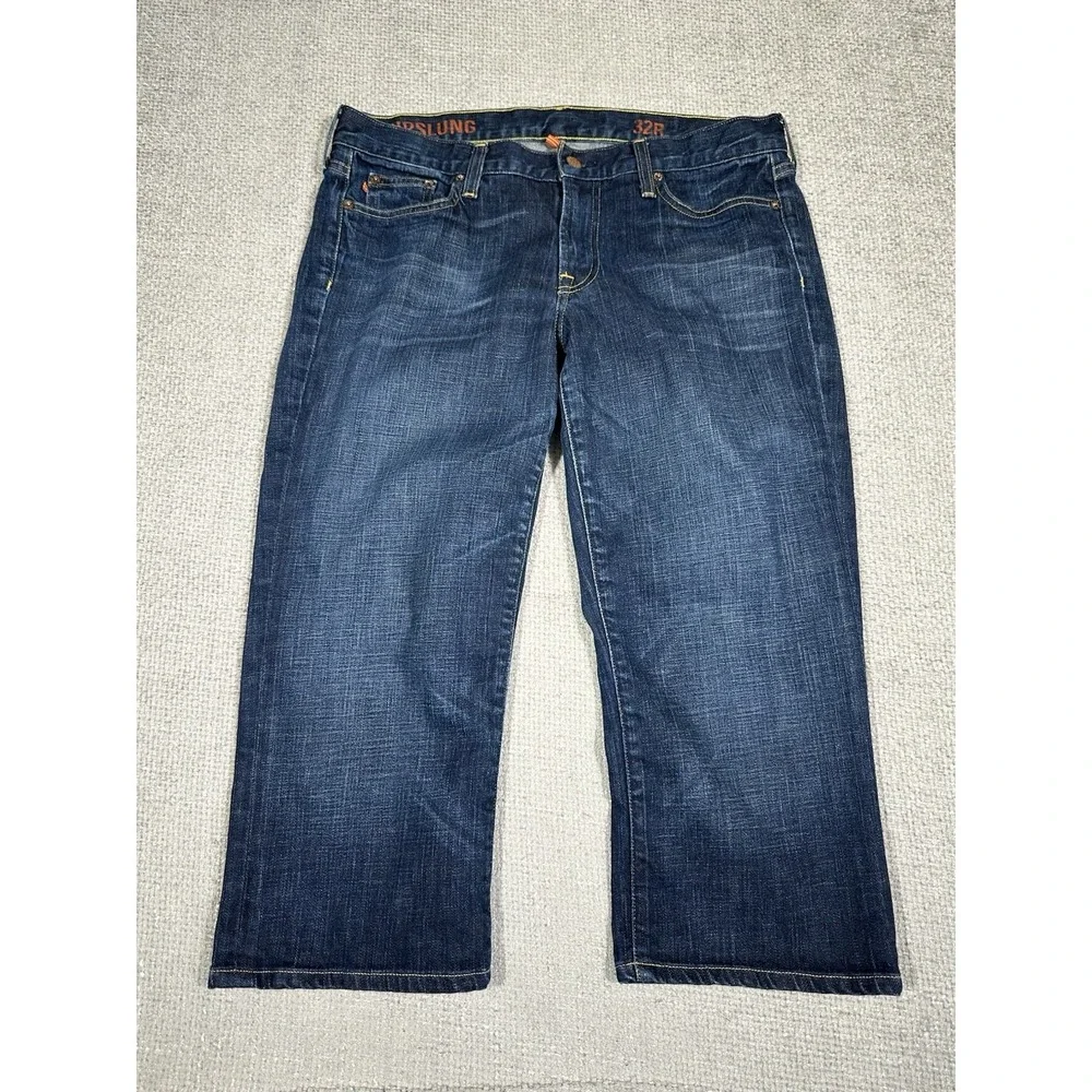 J Crew Jeans Womens 32 Blue Hipslung‎ Capri Y2K